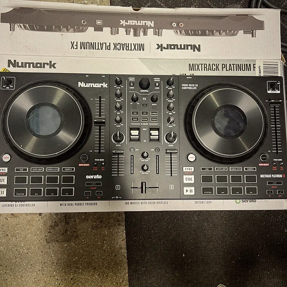 Numark Mixtrack Platinum FX - DJ Controller For Serato DJ with 4 Deck Control