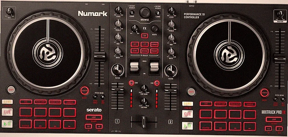 Numark Mixtrack Pro FX DJ Controller for Serato DJ with FX Paddles BLACK