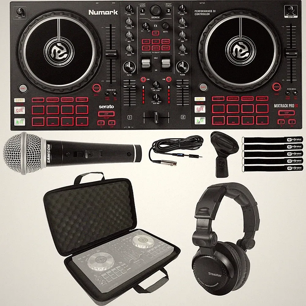 Numark Mixtrack Pro FX Effects 2-Deck Serato DJ Controller w Headphones & Case