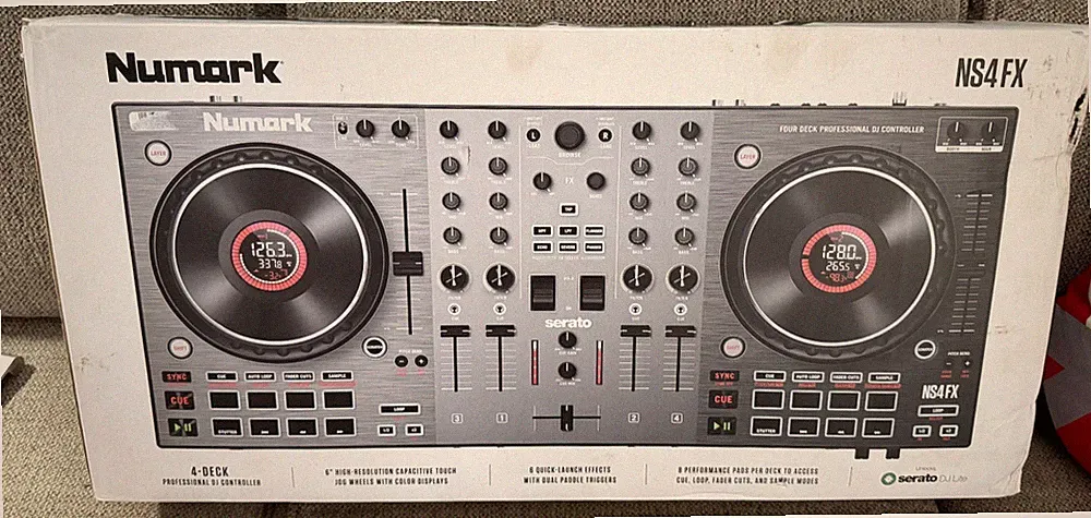 Numark NS4FX 4-Channel 4-Deck Professional DJ Controller Brand New & Sealed
