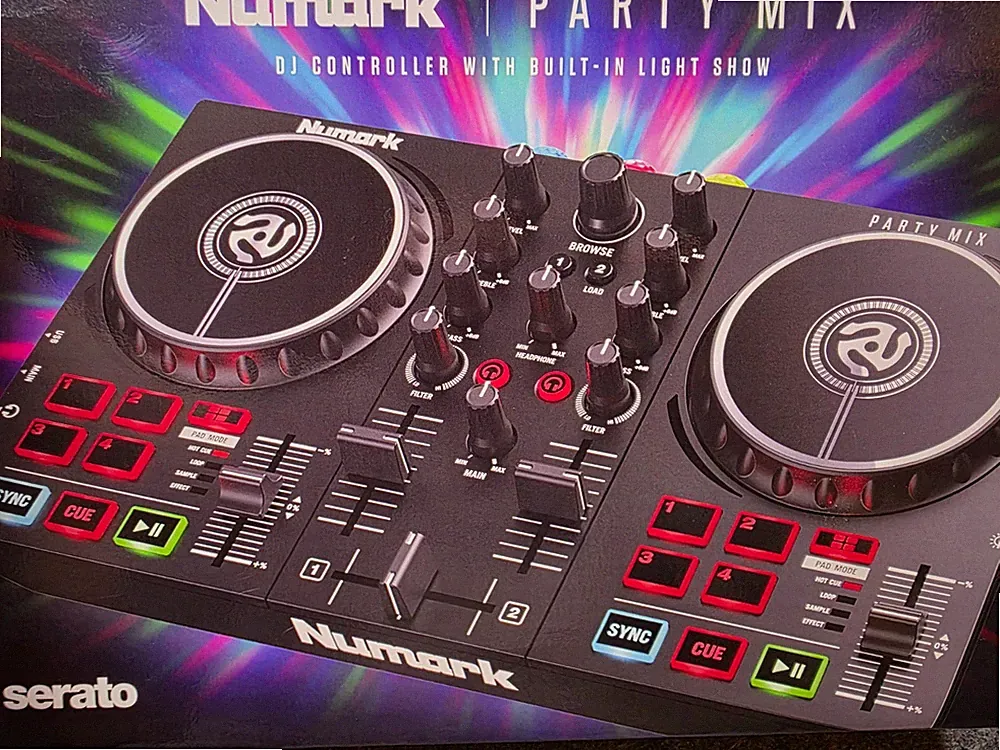 Numark Party Mix DJ Controller NEW Sealed Built-In Light Show Serato DJ Lite USB