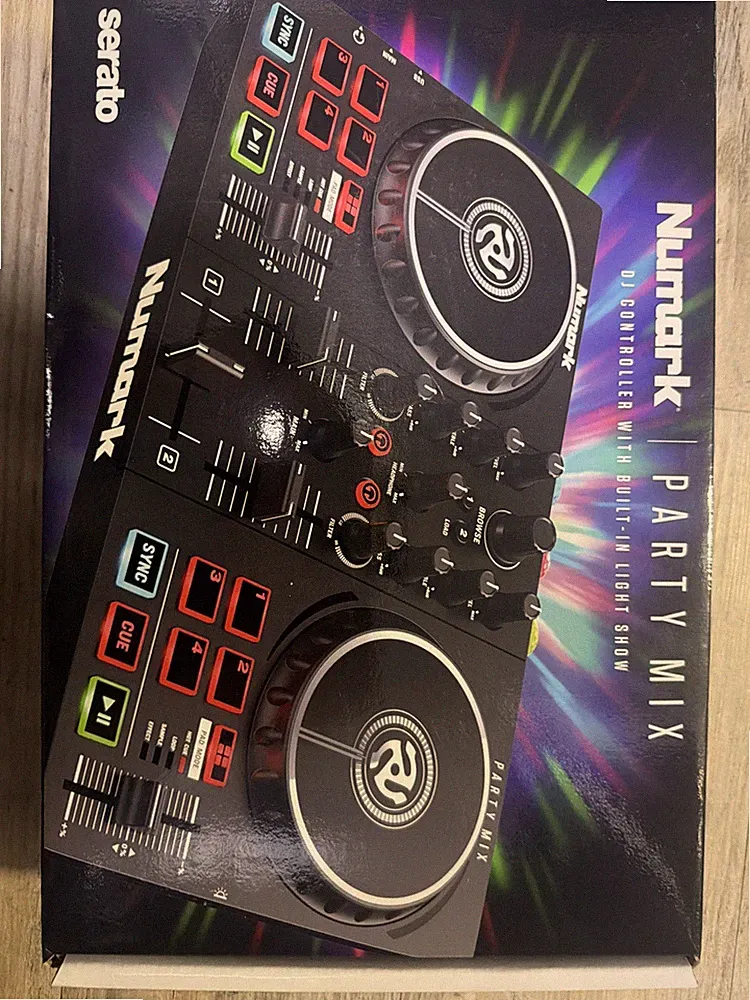 Numark Party Mix DJ Controller w/ Built-In Lights Serato Lite USB Mixer