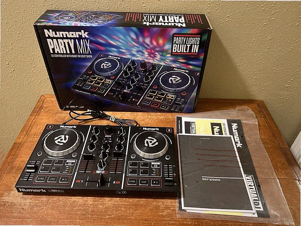 Numark Party Mix Double Deck DJ Controller w/Built-In Light Show