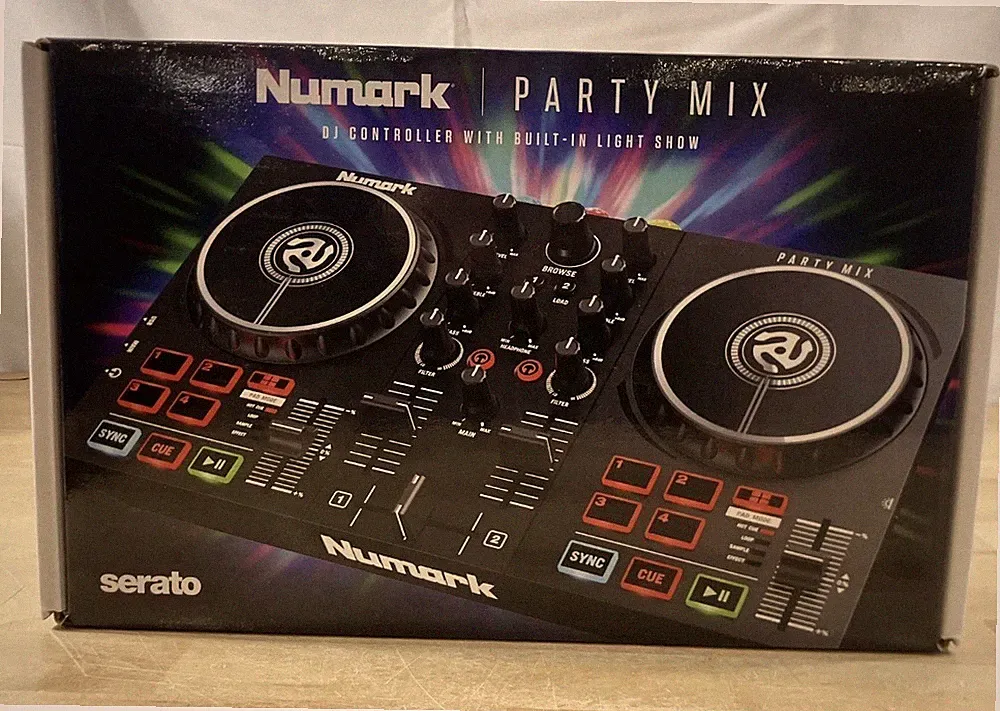 Numark Party Mix II DJ Controller Mixer 2 Decks USB w/ Party Lights Audio