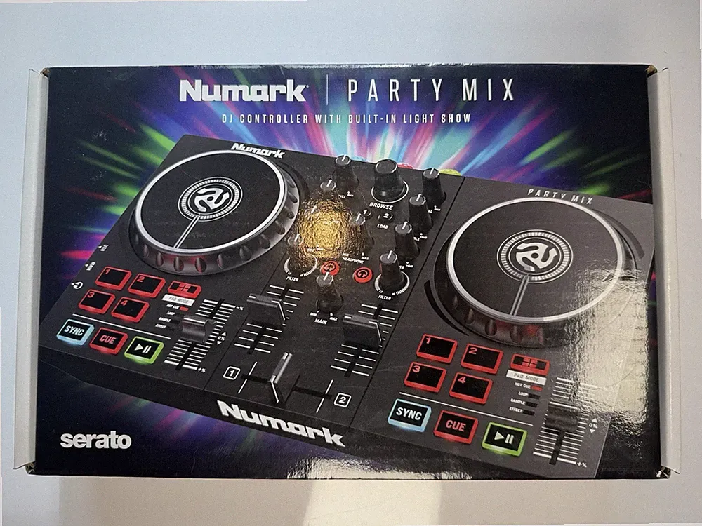 Numark Party Mix II DJ Controller Set, Built-In Lights, Mixer, Serato Lite. NEW