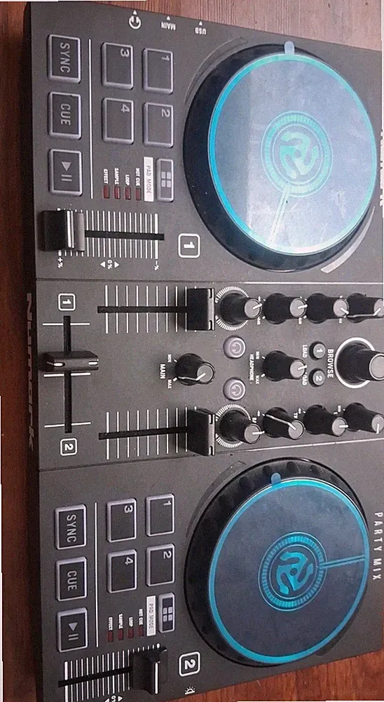 Numark Party Mix II DJ Controller with Lights, 2 Decks, Mixer, Audio Interface
