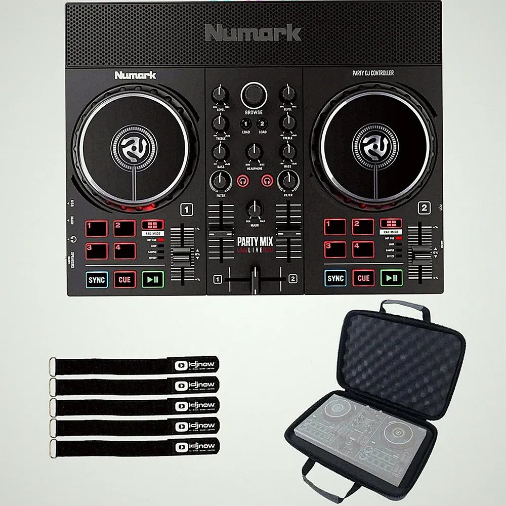 Numark Party Mix Live Built In Light Show & Speakers DJ Controller w Case