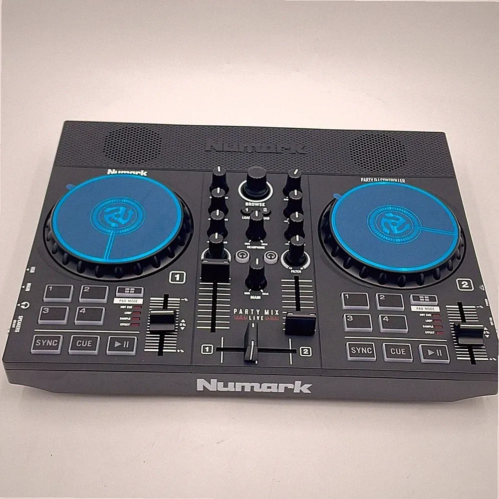 Numark Party Mix Live DJ Controller with Speakers Lights 2 Decks Mixer