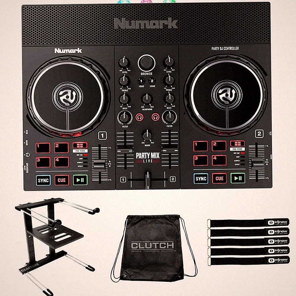 Numark Party Mix Live Serato DJ LE Controller w Built In Speaker & Laptop Stand