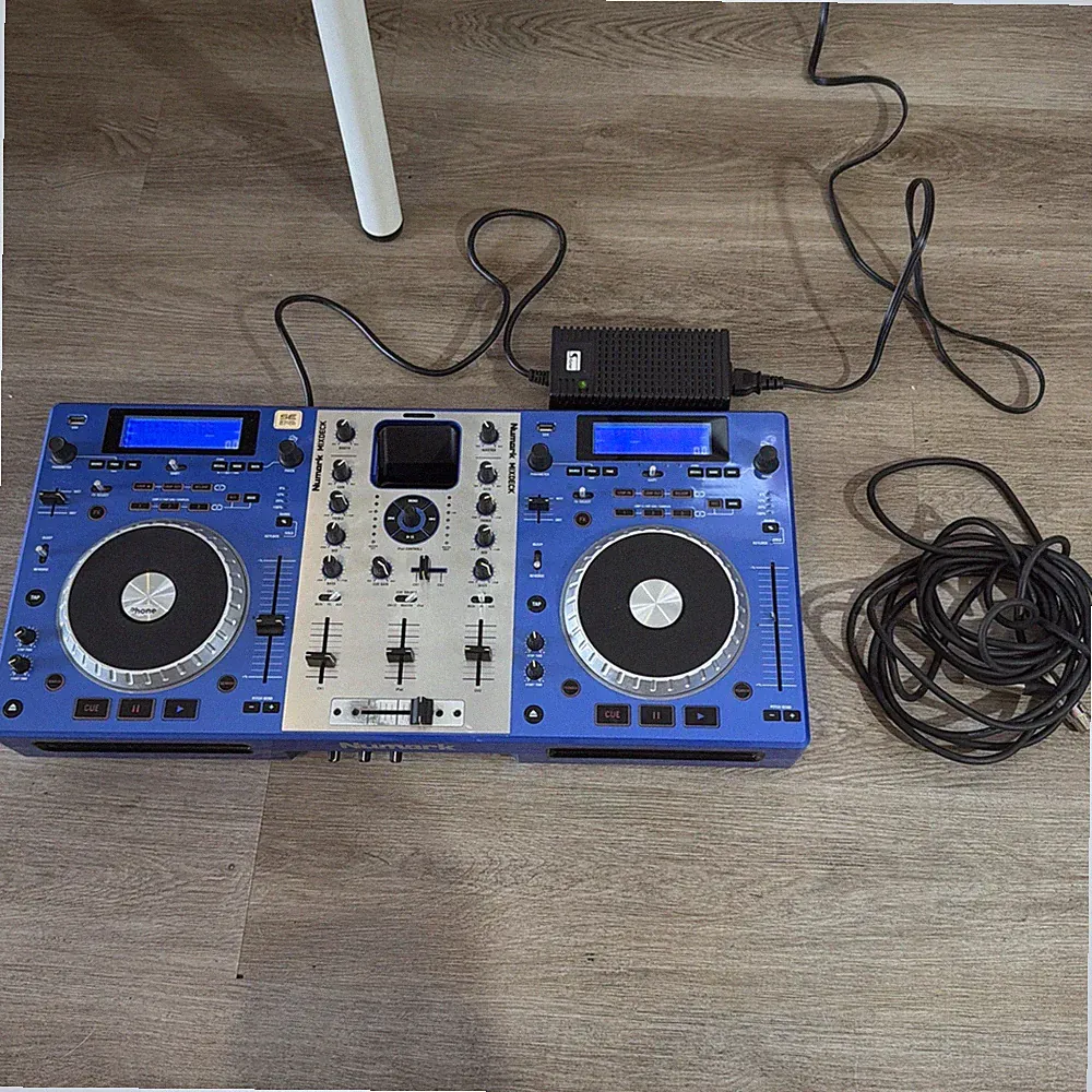 Numark Special Edition Blue Mixdeck DJ System Power Cord Works Rare Double Deck