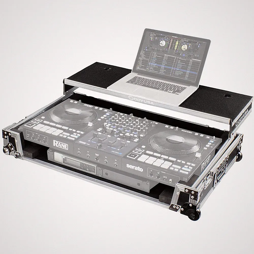 Odyssey FZGSRANE4W1 1U Flight Case for RANE FOUR w Platform & Wheels idjnow