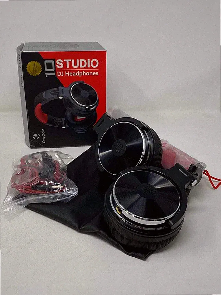 OneOdio PRO-10 Professional Studio DJ Headphones Wide Over Ear In-line Mic RED
