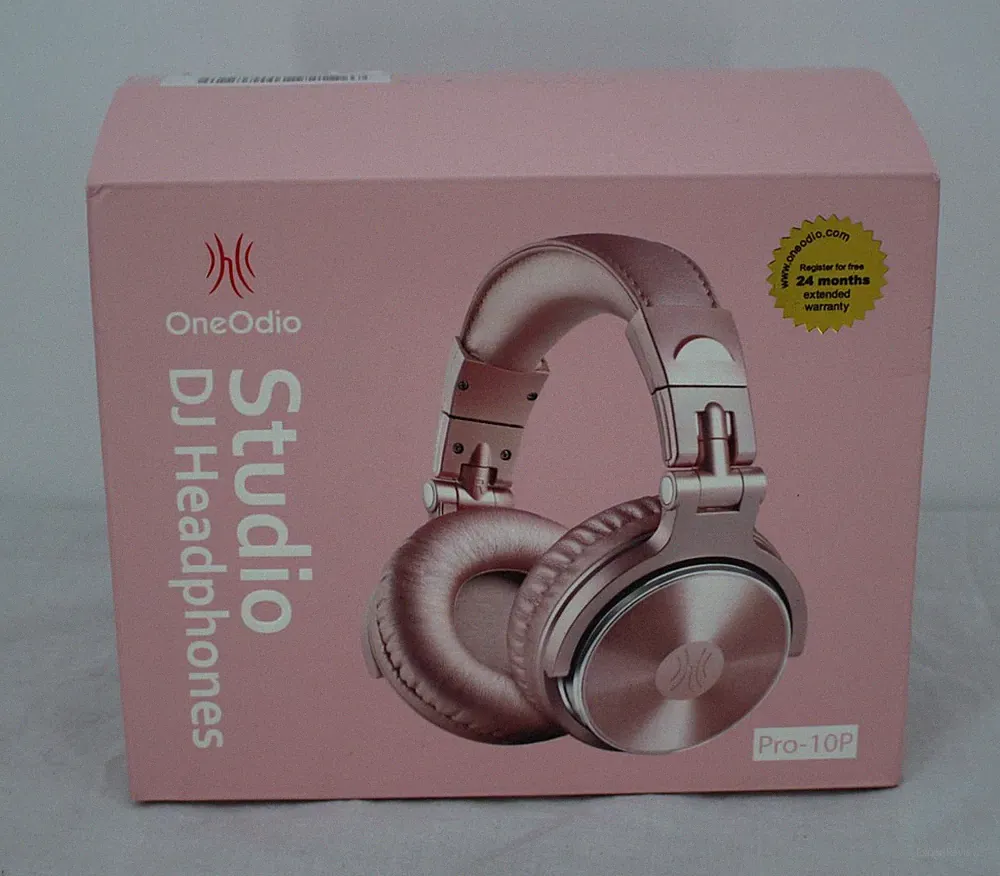 OneOdio Studio DJ Headphones Pink Pro-10P Wired Over Ear 50mm Driver w/ Cables