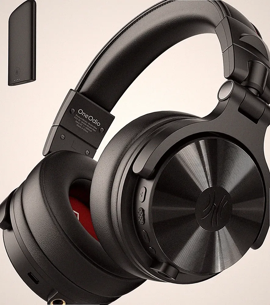 OneOdio Studio Max 1 Wireless Over-Ear DJ Headphones, 120H Playtime, Black