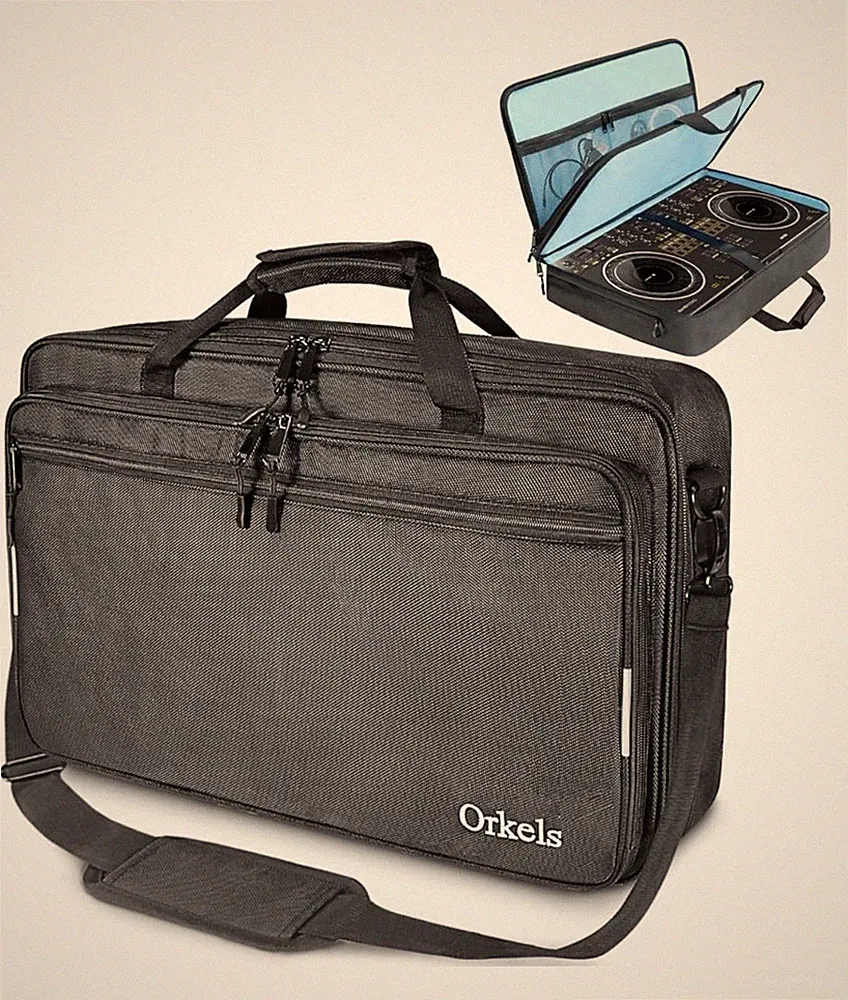 Orkels Black DJ Controller case for Pioneer Hercules, Carry Handle, Storage Bag