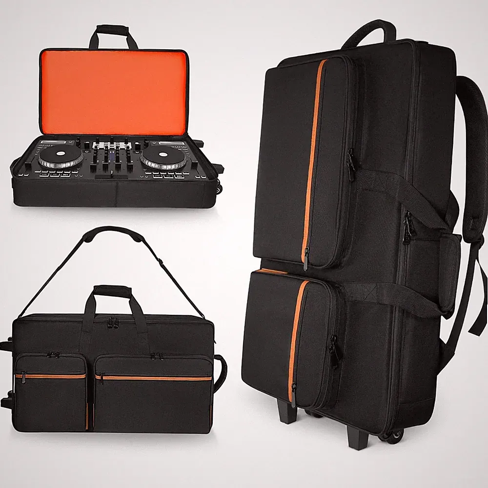 ORKELS Rolling DJ Controller Case for DDJ-400/800/1000/FLX4/FLX2/REV7/REV5/GR...