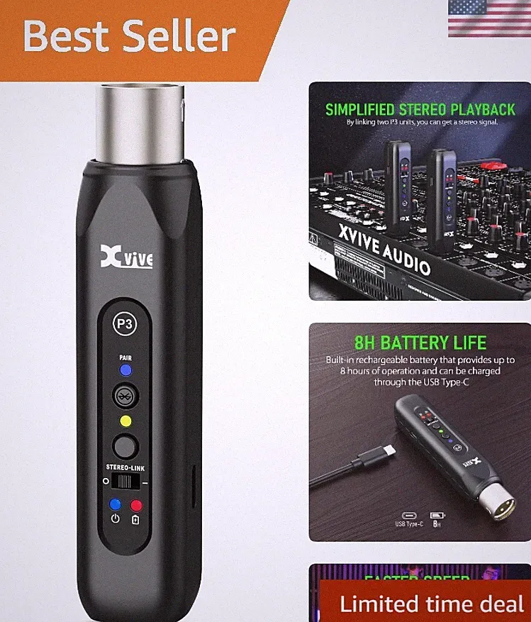 P3 Bluetooth Receiver for PA Systems - Plug and Play with Stereo Setup