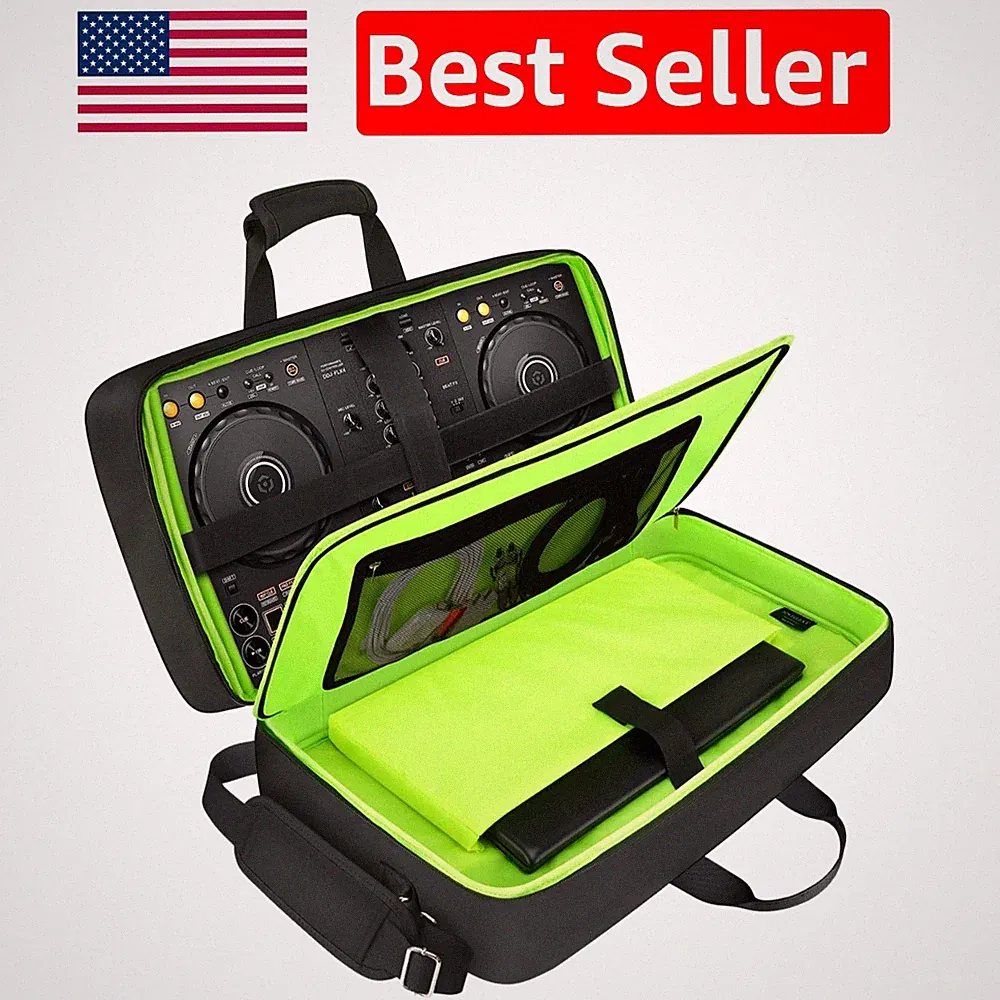 Padded DJ Controller Bag with 5 Pockets - Durable & Stylish Protection