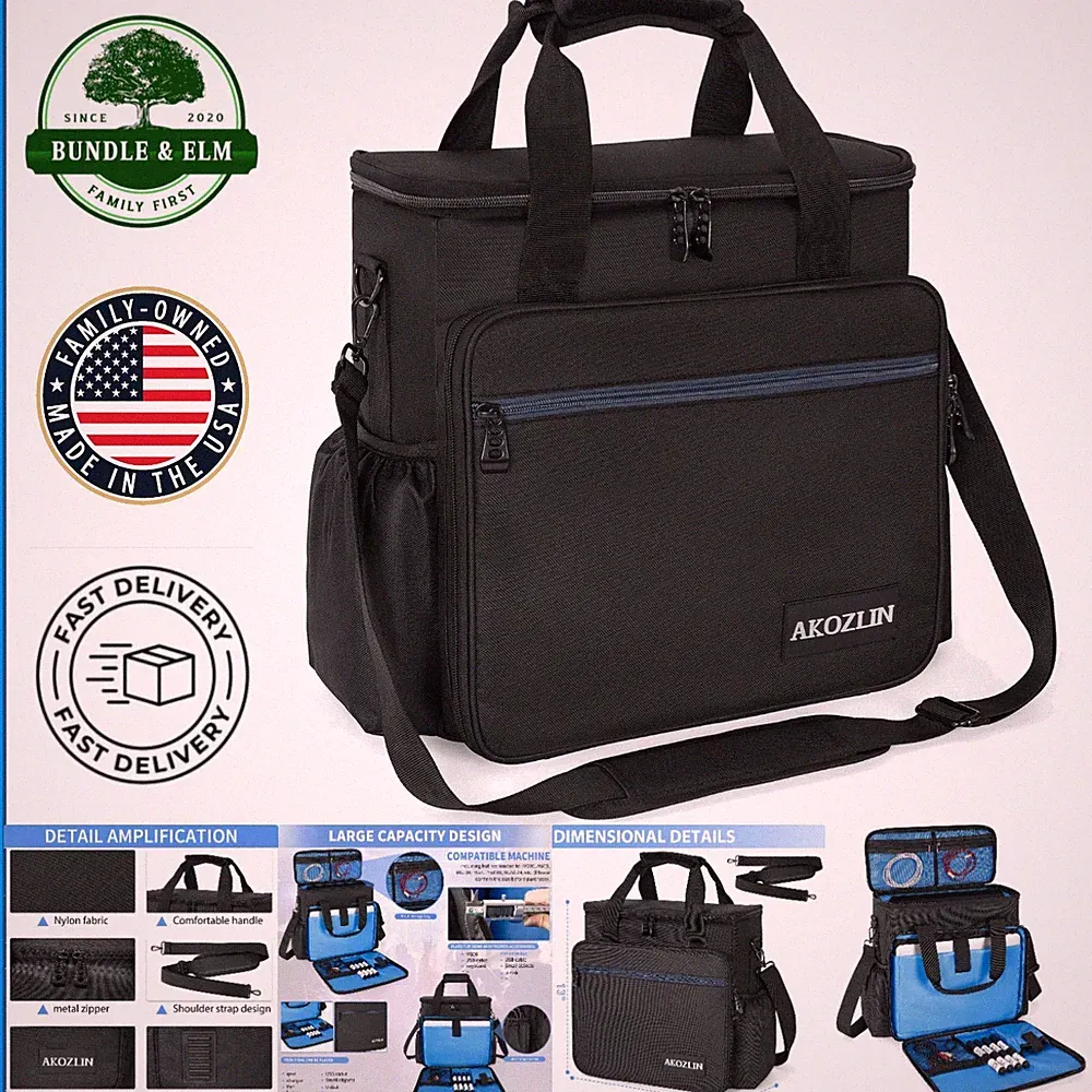Padded Mixer Gig Bag with Adjustable Strap and Multiple Compartments for Travel