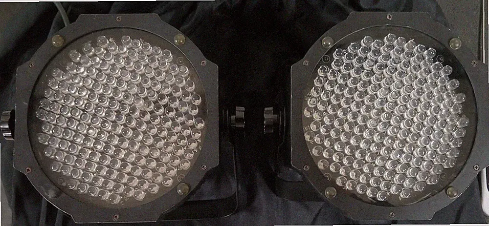 Pair ADJ Mega Go Par 64 LED Party Stage Battery Powered Lights Tested