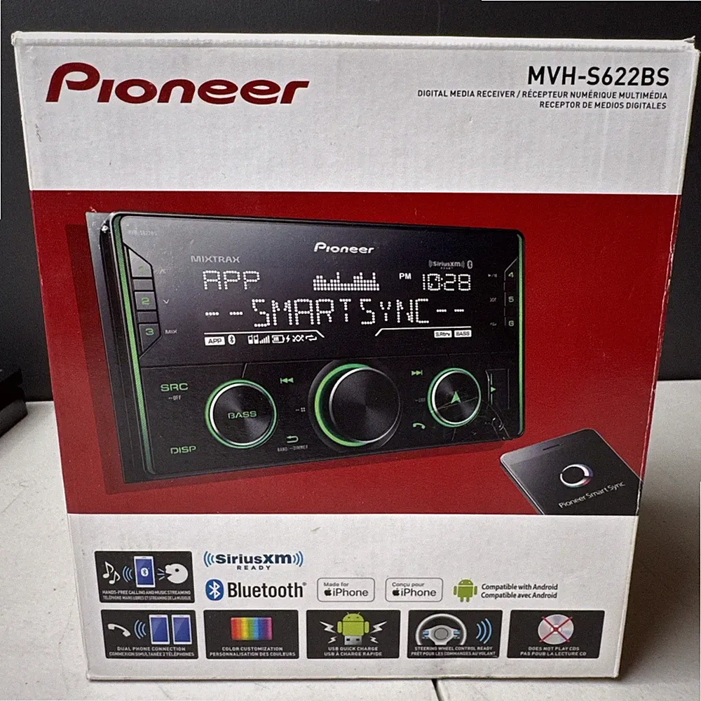 Pioneer Black Double DIN Digital Media Receiver With Built-In Bluetooth