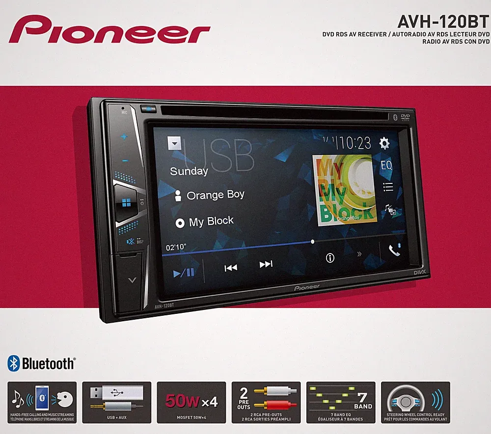 PIONEER BLUETOOTH CAR STEREO Double Din 6.2" Touchscreen Android Compatible