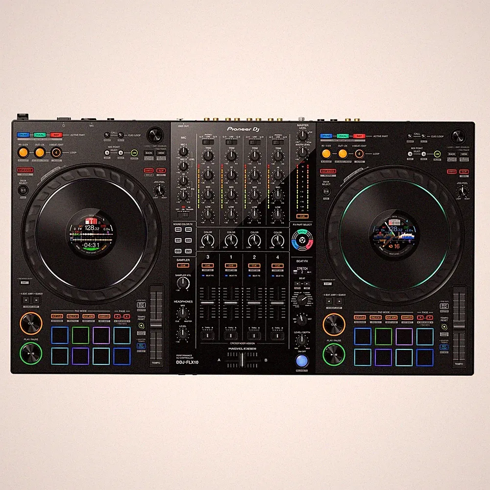 PIONEER DDJ-FLX10 4-Channel Rekordbox / Serato DJ Controller for Live Mashups
