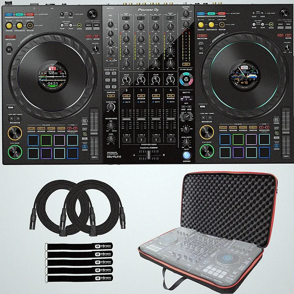 Pioneer DDJ-FLX10 4-Channel rekordbox Serato DJ Controller w Soft Case New