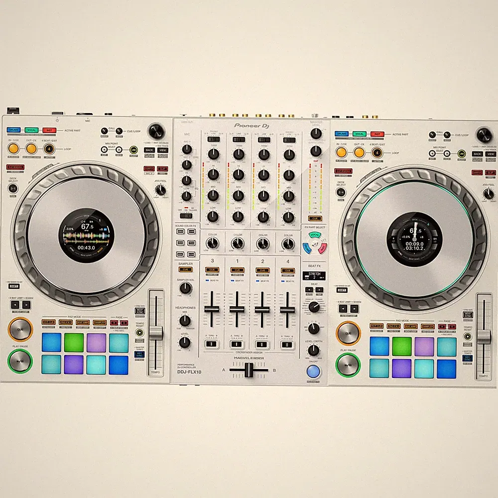 Pioneer DDJ-FLX10-W 4-Channel rekordbox Serato Pro DJ Controller White