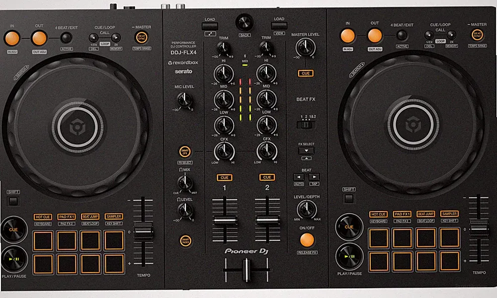 Pioneer DDJ-FLX4 2-Ch DJ Controller, Rekordbox and Serato Compatibility (Black)