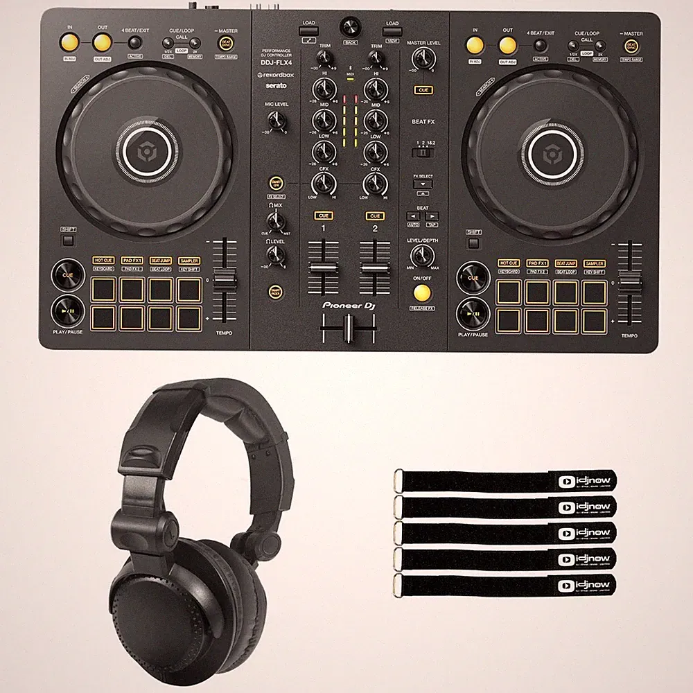 Pioneer DDJ-FLX4 2-Channel Serato Rekordbox DJ Controller w Headphones