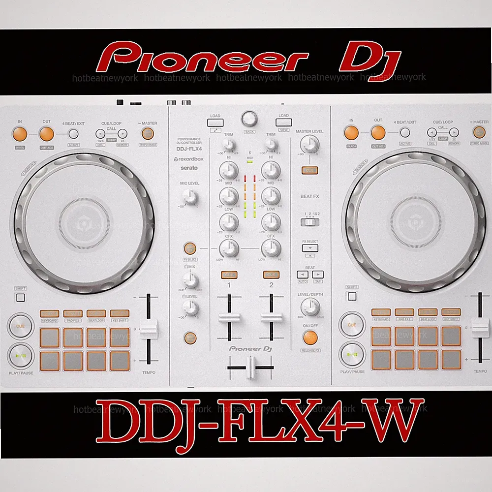 Pioneer DDJ-FLX4-W 2-Channel Rekordbox Serato Lite DJ Controller White