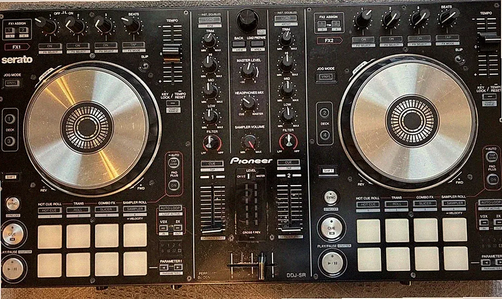 Pioneer DDJ-SR 2-Channel DJ Controller for Serato USB Powered Working Fader Wear