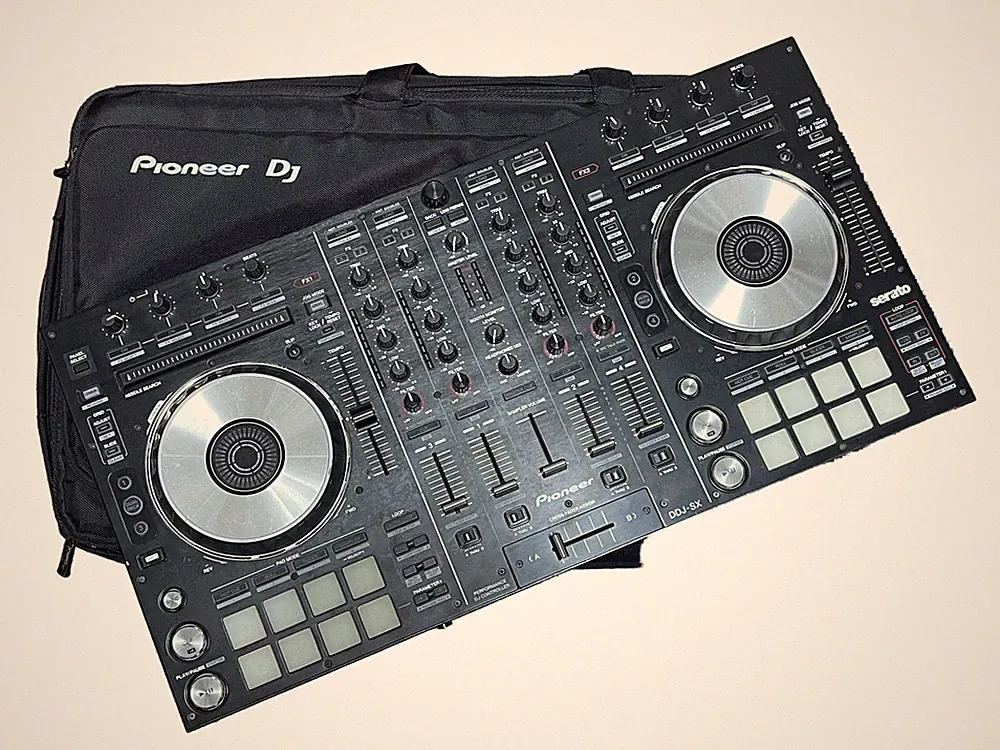 Pioneer DDJ-SX 4-Channel Serato DJ Controller Black w/ Carrying Case & Adapter