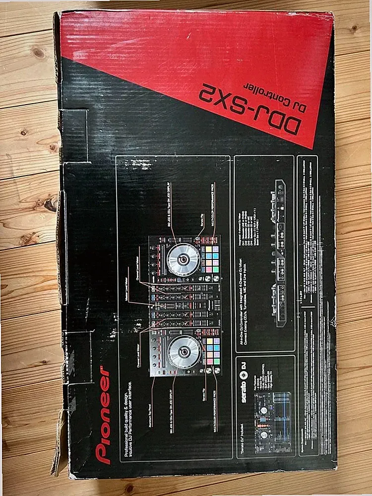 Pioneer DDJ-SX2 DJ Controller Serato Pro 4-Channel Mixer with Box Stand