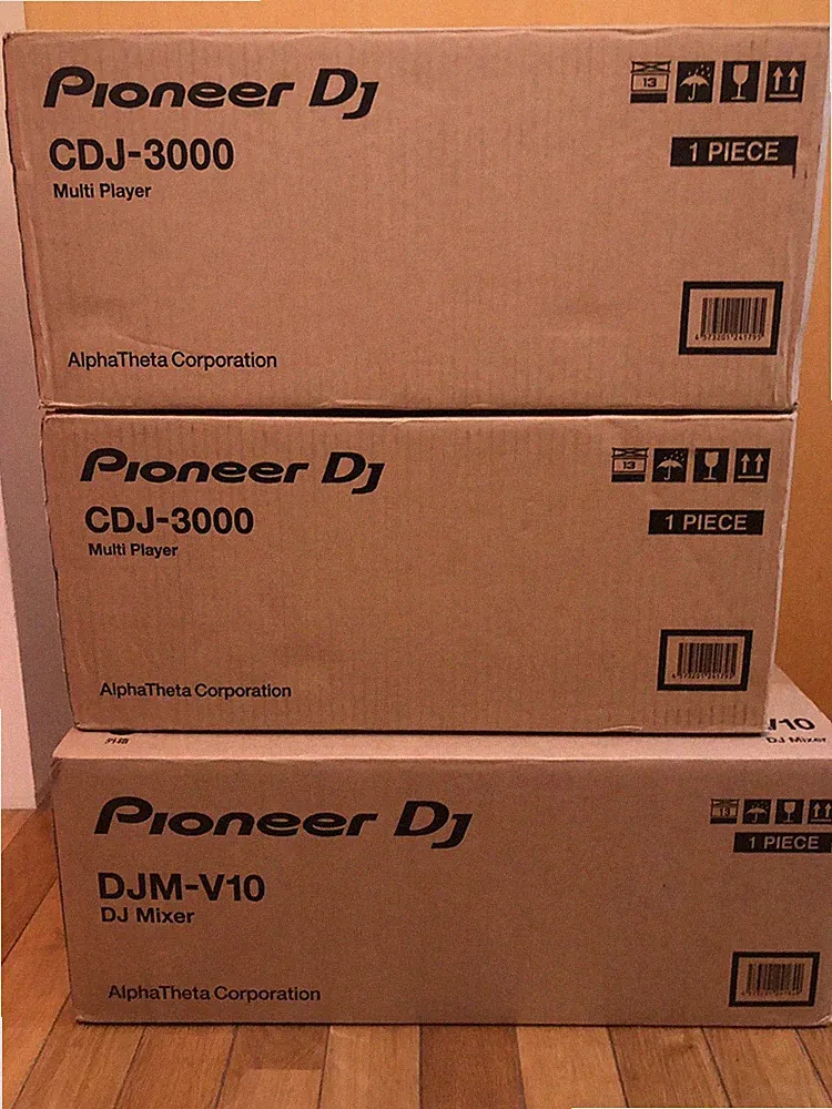 Pioneer DJ CDJ-3000 2 Pair + DJM-V10 DJ Controller Mixer Set