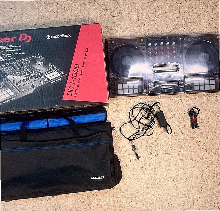 Pioneer DJ DDJ-1000 4-Channel DJ Controller w/ Case, Decksaver, Box, Cables