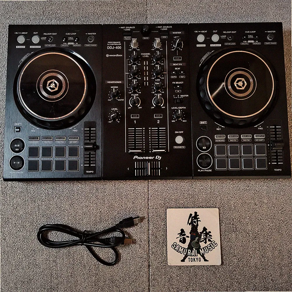 Pioneer DJ DDJ-400 DDJ400 2-Channel 2ch DJ Controller W/Cable & License Key #1