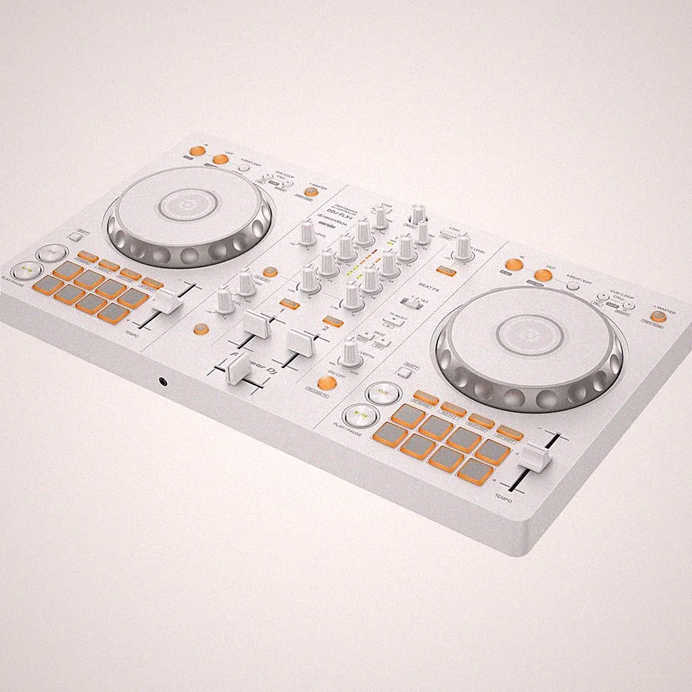 Pioneer DJ DDJ-FLX4 2-deck rekordbox and Serato DJ Controller - White, Limited E