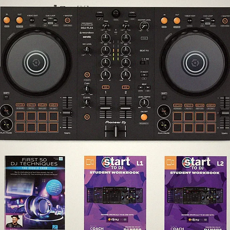 Pioneer DJ DDJ-FLX4 2-deck Rekordbox and Serato DJ Controller with Hal Leonard