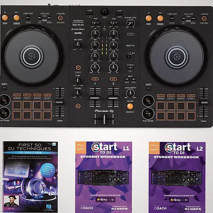 Pioneer DJ DDJ-FLX4 2-deck Rekordbox and Serato DJ Controller with Hal Leonard