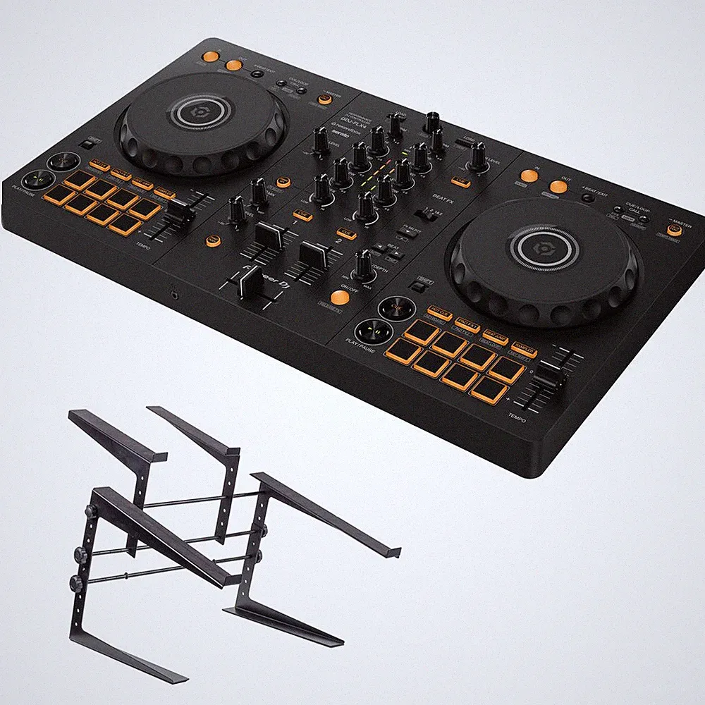 Pioneer DJ DDJ-FLX4 Portable 2-Channel rekordbox DJ & Serato Controller w/ Stand
