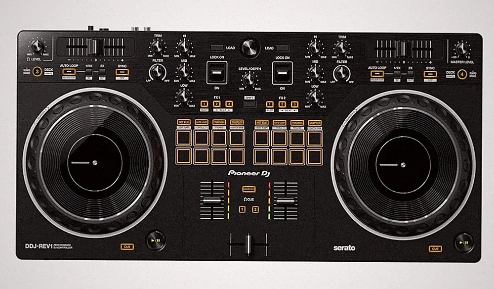 Pioneer DJ DDJ REV1 2-deck Serato DJ Controller + Hard Case + Wired Headphones