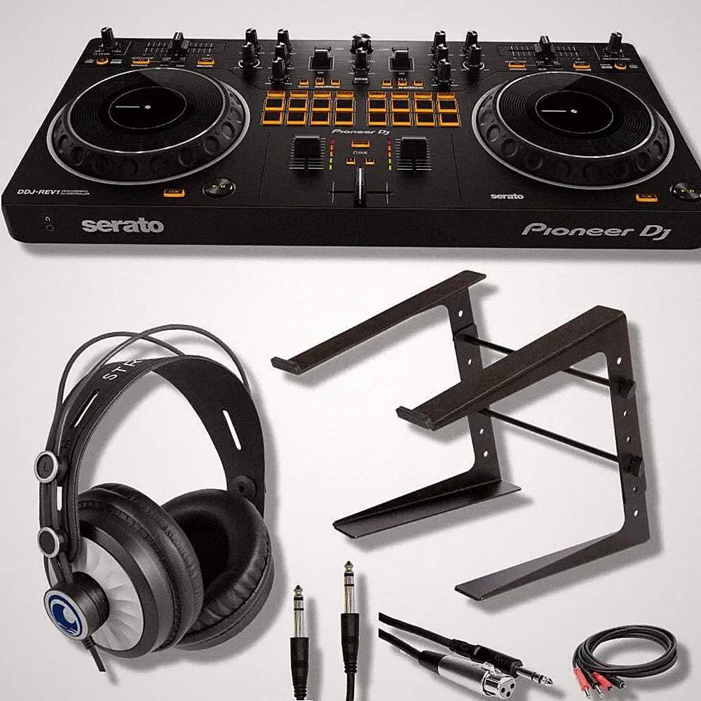Pioneer DJ DDJ-REV1 with StreamEye Cans50 and accessories