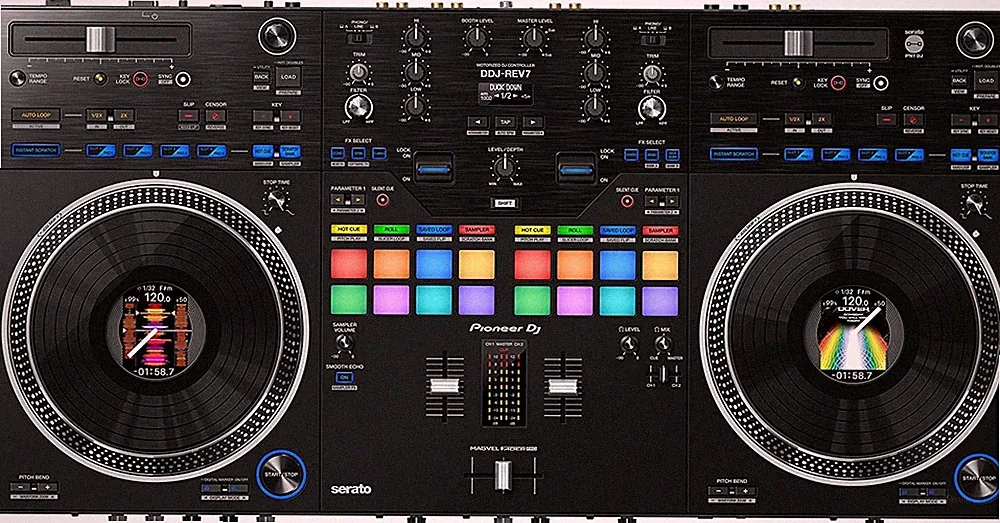 Pioneer DJ DDJ-REV7 (Black) Scratch Style 2ch DJ Controller for Serato DJ Pro