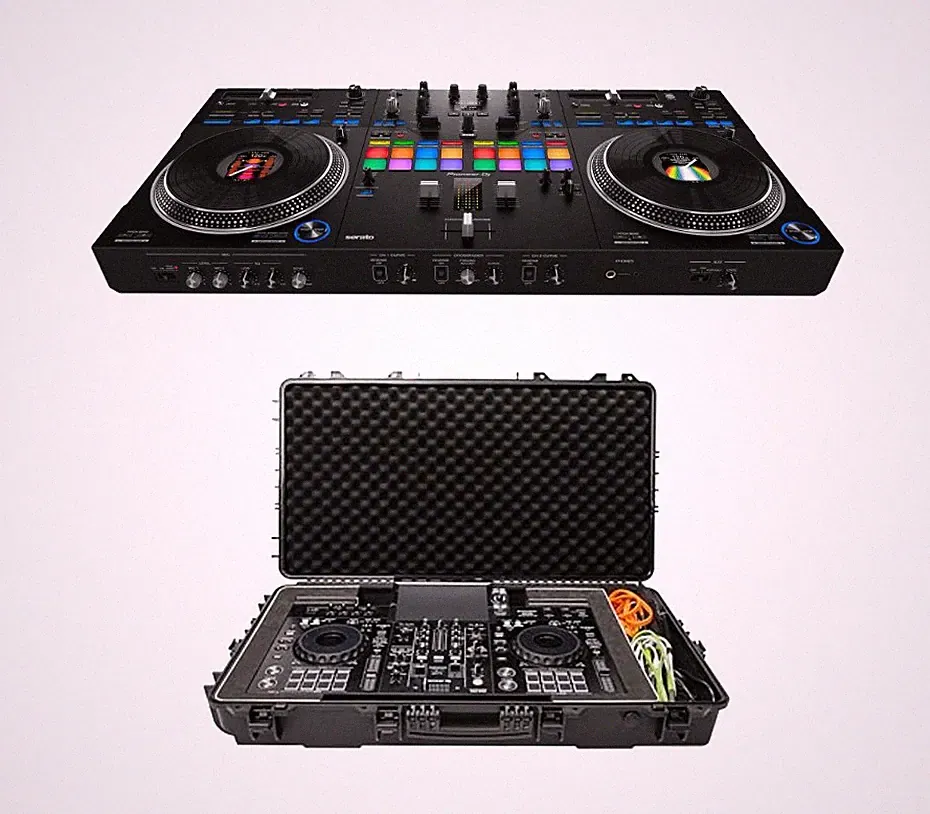 Pioneer DJ DDJ-REV7 Serato DJ Controller+Magma FLXGUARD DJ Controller Trolley