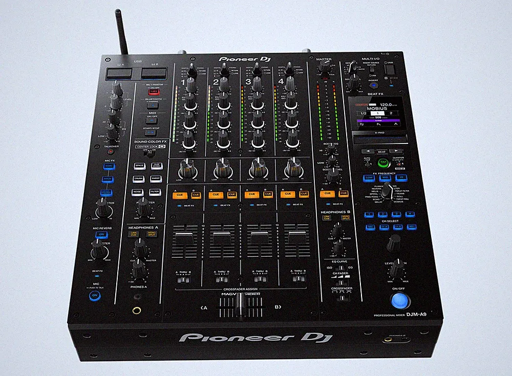 Pioneer DJ DJM-A9 4-Channel Professional Digital DJ Mixer - Black