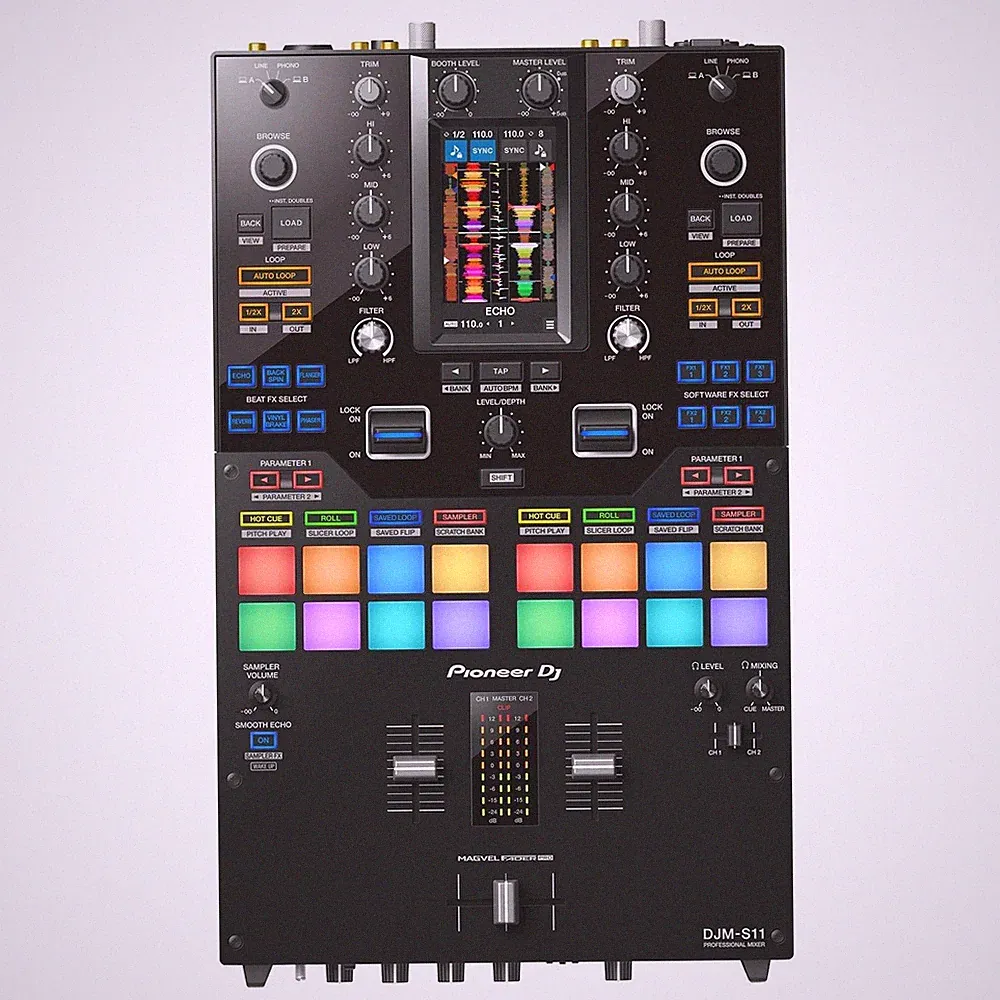 Pioneer DJ DJM-S11 Battle Ready 2-Channel Rekordbox Serato DJ Mixer