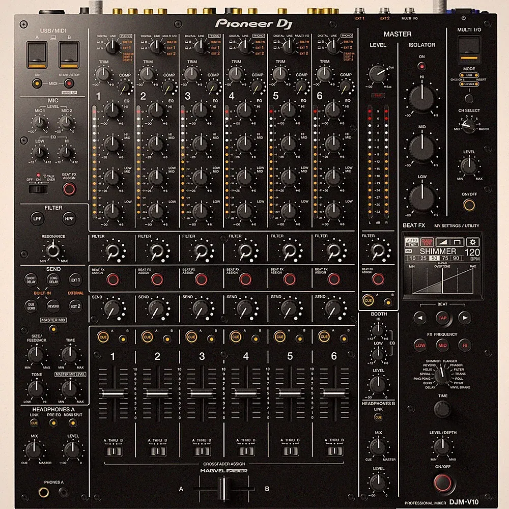 Pioneer DJ DJM-V10 6-Channel Serato DVS Professional Battle Mixer V10