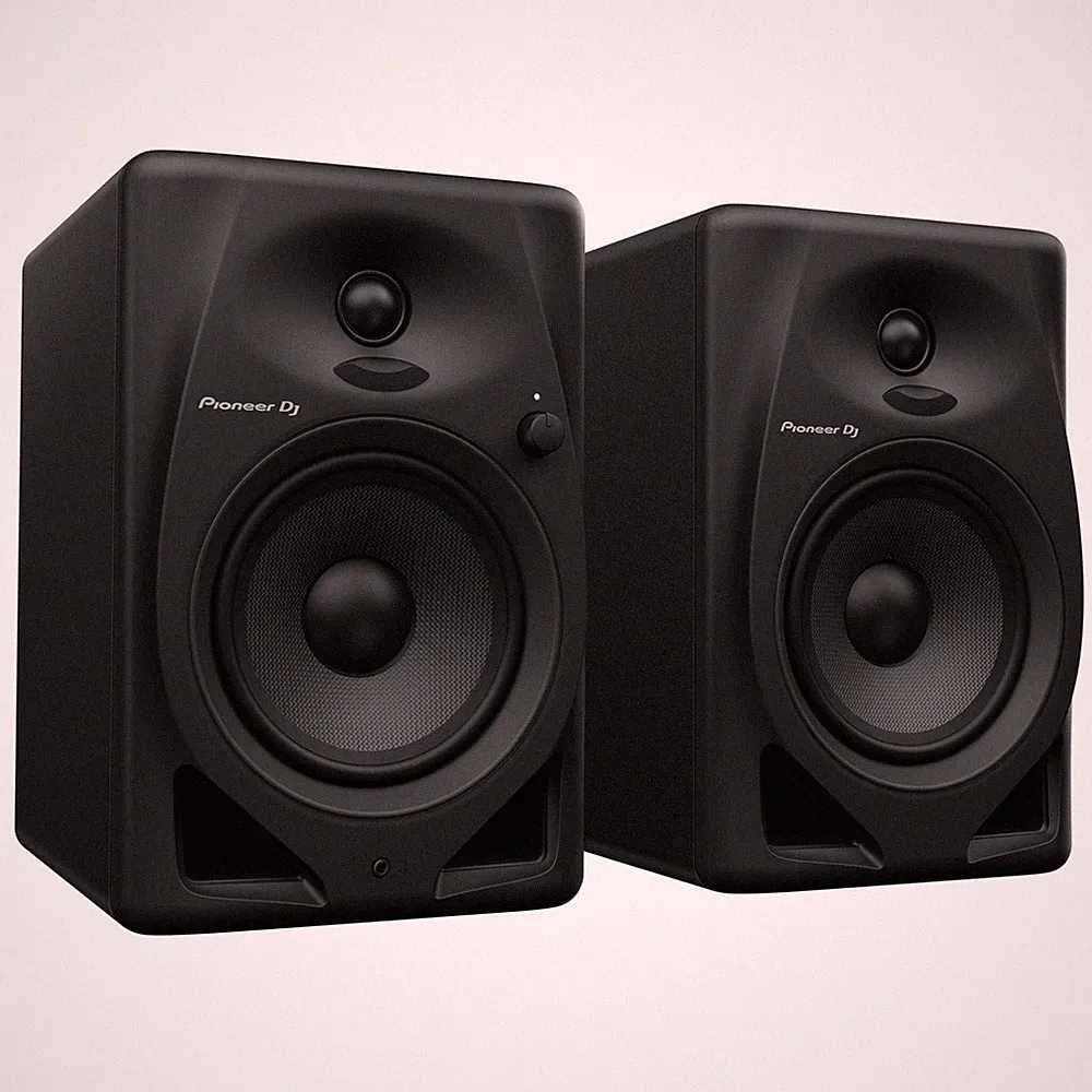 Pioneer Dj DM-50D 5-inch Desktop Monitor System – (Black) (Open Box)